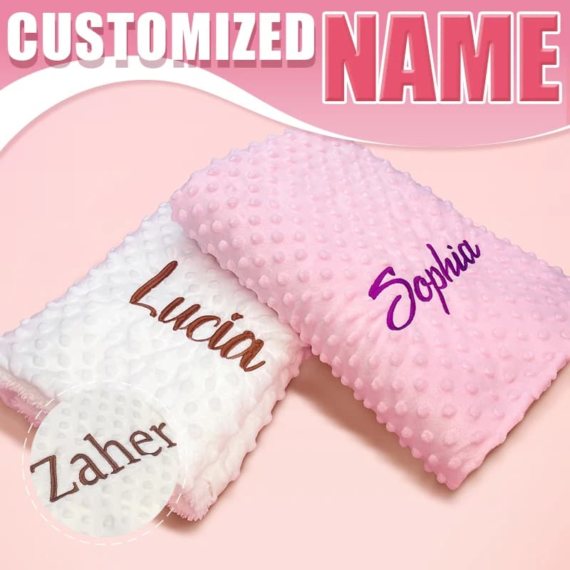 Manta Personalizada con Nombre de Bebé, Manta Personalizada para Niños, Regalo de Cumpleaños para Recién Nacidos, Niños y Niñas, Manta para