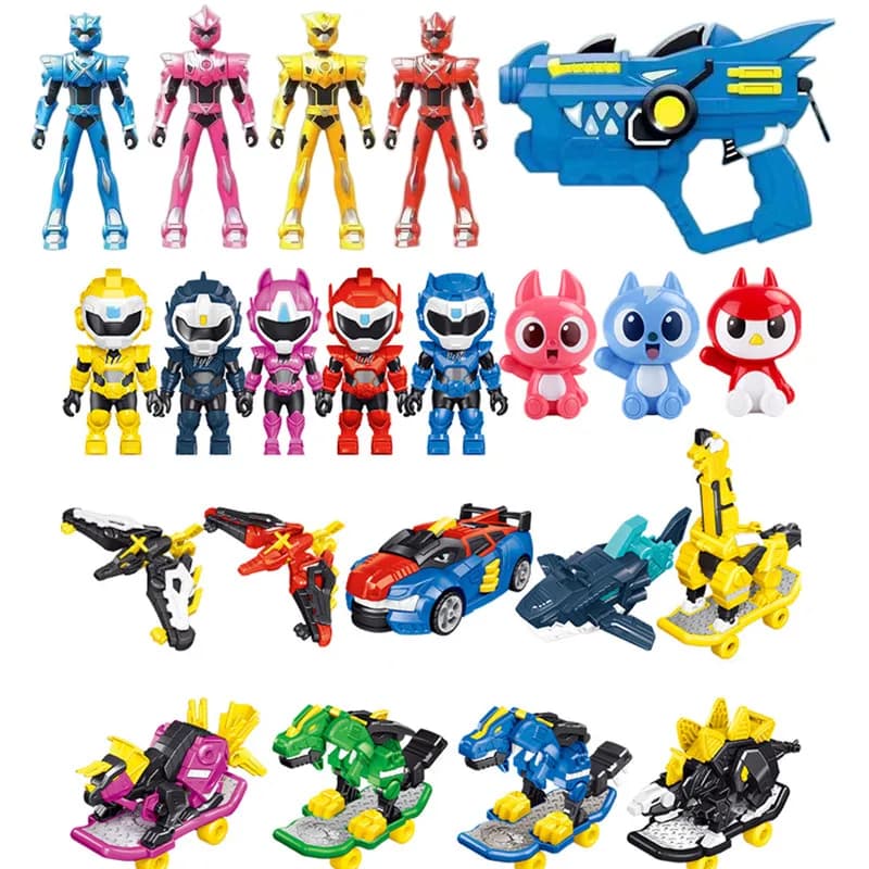 Anime coreano Mini Force Super Dino Power coche dinosaurio modelo figuras de acción muñecas MiniForce X colección juguetes regalo para niños