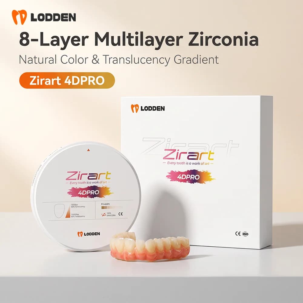 Lodden-bloque de circonio 4D PRO, disco de circonio multicapa para laboratorio Dental CAD CAM Vita, 16 colores, 98mm, Material de odontología Dental,