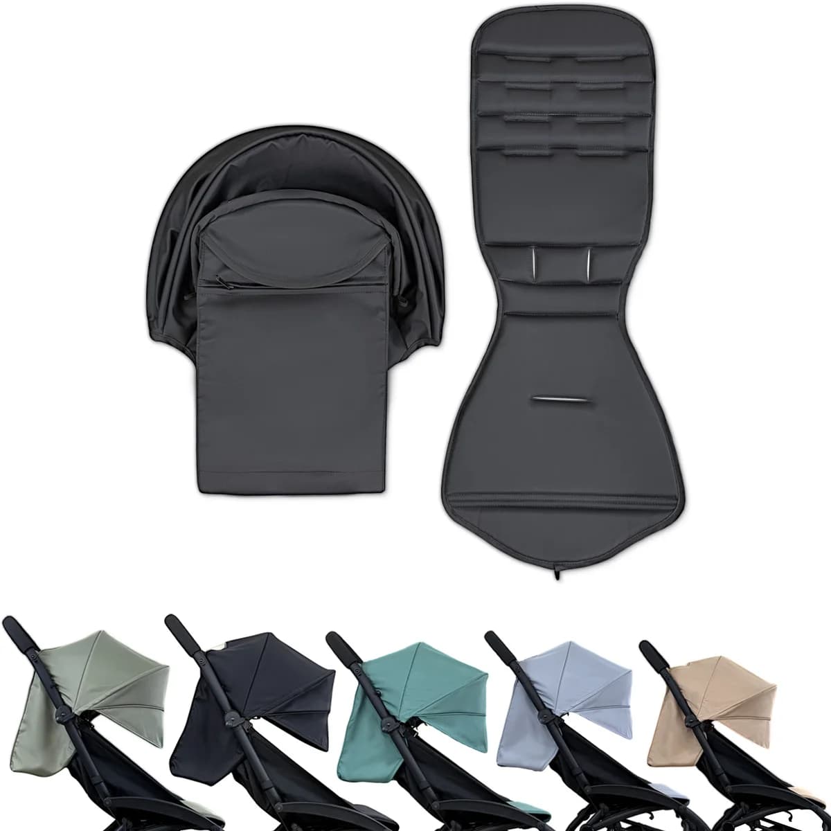 Cojín para capota de cochecito de 175 grados, compatible con Babyzen YOYO2, accesorios para cochecito, cojín para cochecito, cojín para sombrilla,