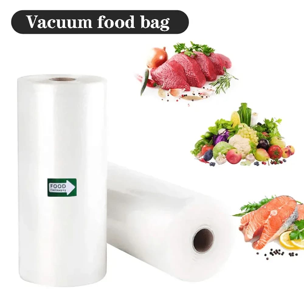 Bolsas selladoras al vacío, rollo de almacenamiento de alimentos, embalaje de cocina Sous Vide, 12-30cm de ancho, 5m de longitud, bolsas herméticas