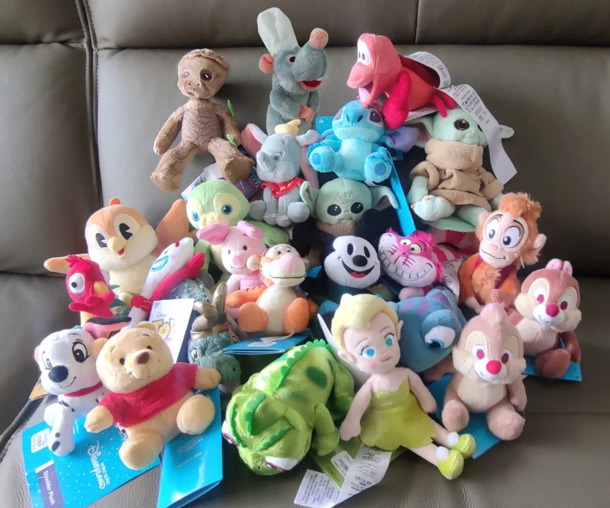 Disney Store Ratatouille stitch Groot Dale Anor Alligat juguete de peluche de hombro magnético