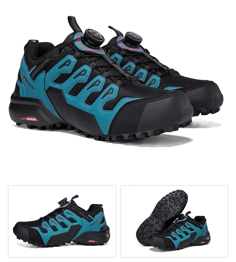 Zapatos de senderismo antideslizantes ligeros, zapatillas de deporte para aventuras al aire libre con cierre magnético