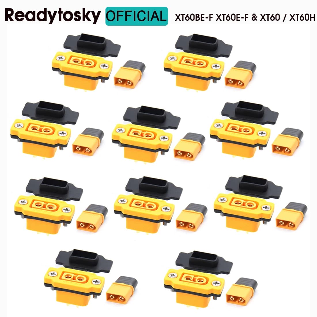 Nuevo XT60BE-F XT60E-F y XT60/XT60H modelo de batería de avión chapado en oro 30A conector hembra seguro de alta corriente
