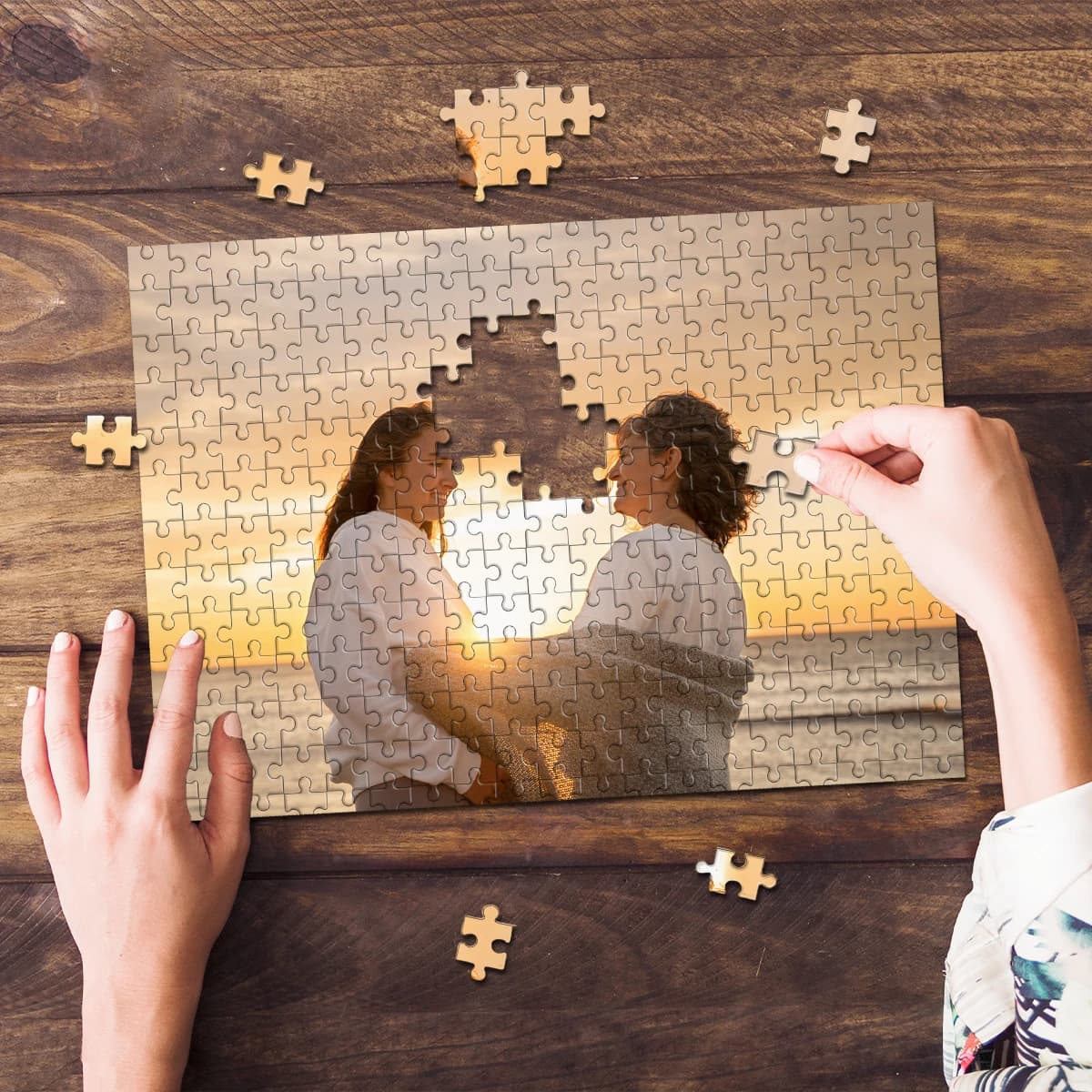 Rompecabezas de fotos personalizado, 35/300/500/1025 Uds., foto de carga de amigo para rompecabezas personalizado, regalo único para familiares y