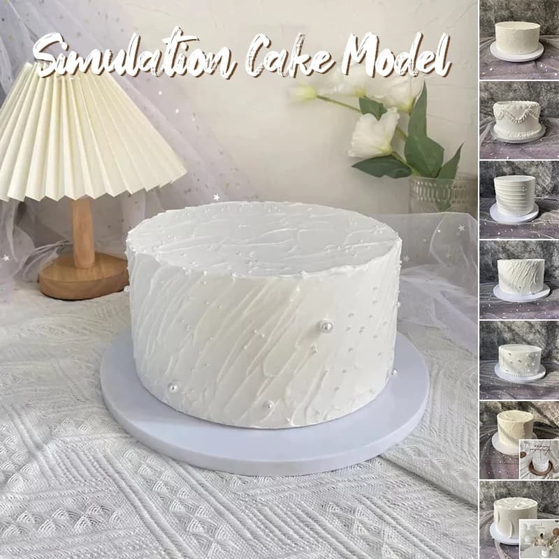 Modelo de pastel de simulación de 6/8 pulgadas, pastel falso de cumpleaños, muestras de exhibición de ventana de pastel Artificial, decoración de