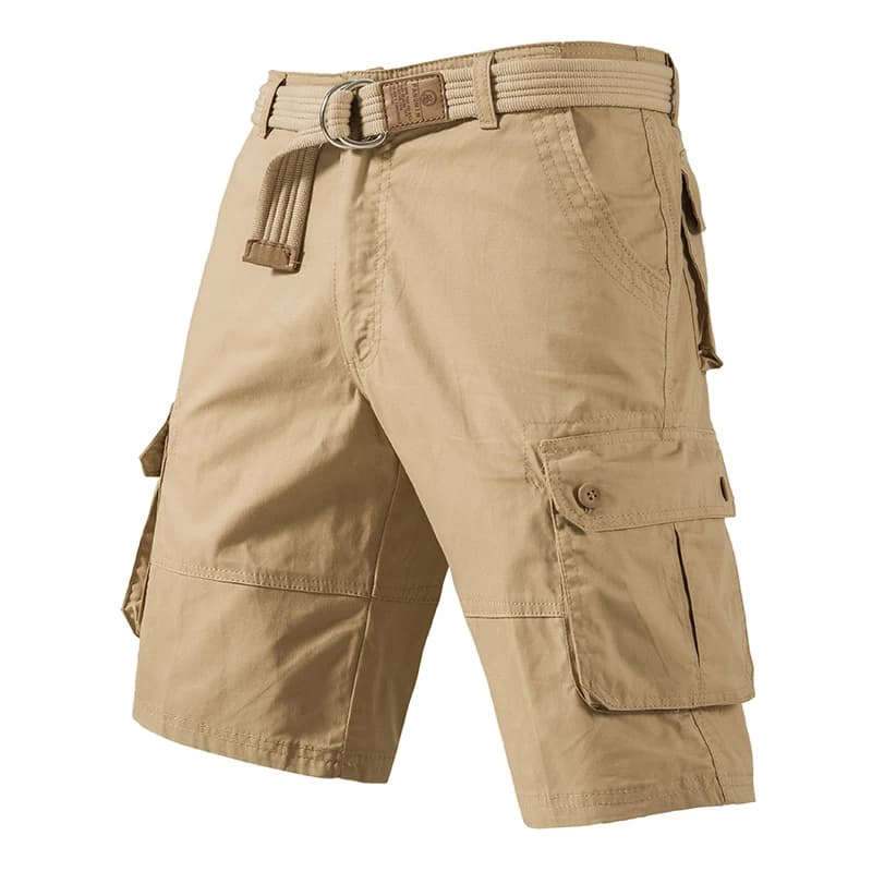 Pantalones cortos Cargo hasta la rodilla para hombre, Bermudas deportivas informales, pantalones cortos de algodón de talla grande, pantalones cortos