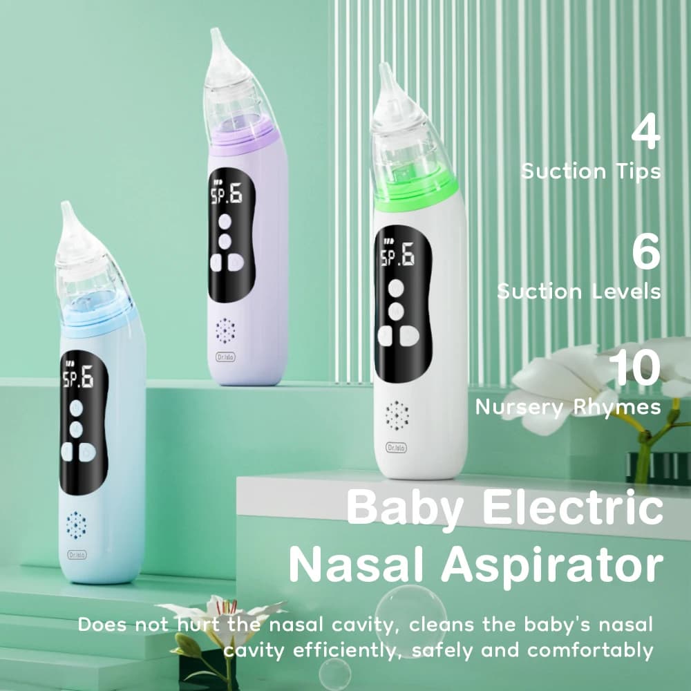 MAMIJOY-aspirador Nasal eléctrico para bebé, dispositivo de succión de nariz con boquilla de silicona de calidad alimentaria, 6 modos de succión y