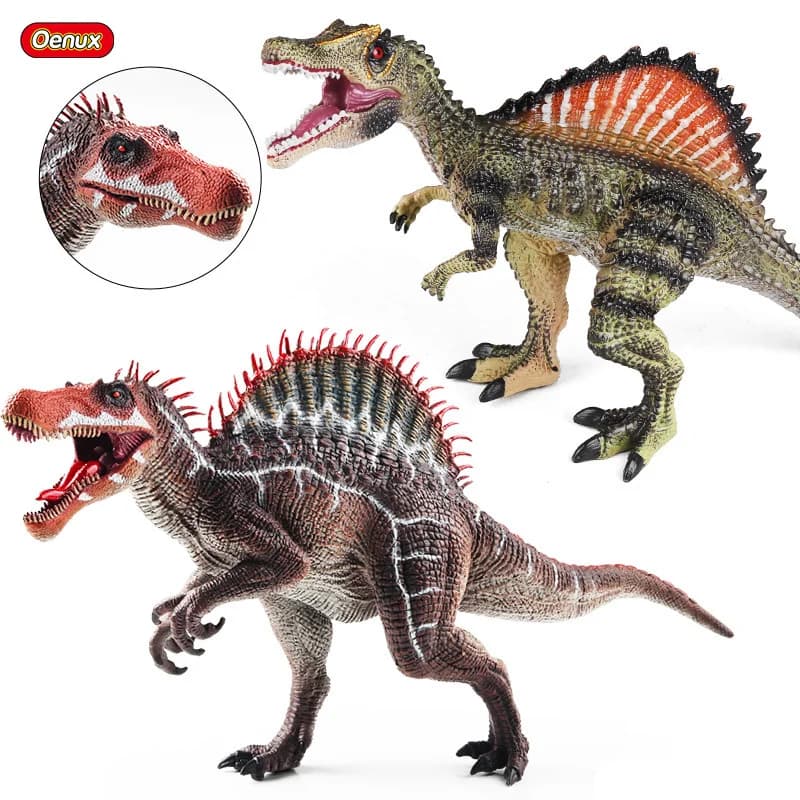 Oenux nuevo dinosaurio Jurásico Brinquedo Spinosaurus figuras de acción boca abierta tiranosaurio animales modelo colección chico juguete para