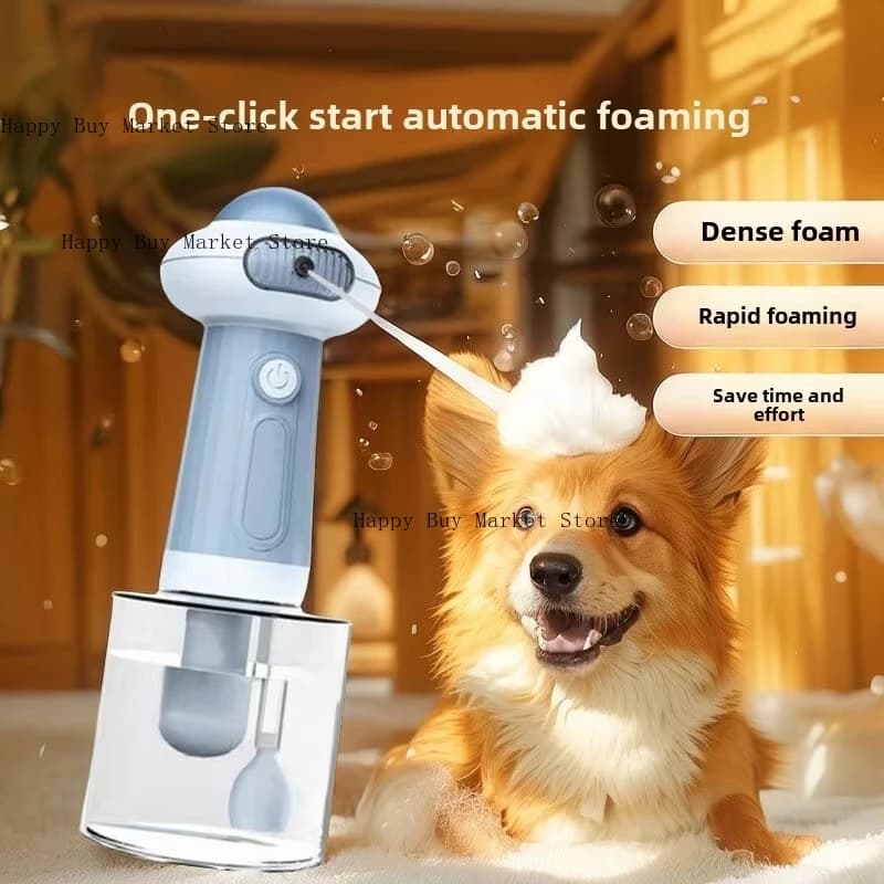 Dispensador automático de jabón para perros, Espumador inalámbrico silencioso USB para el cuidado de perros, limpieza más profunda para gatos,