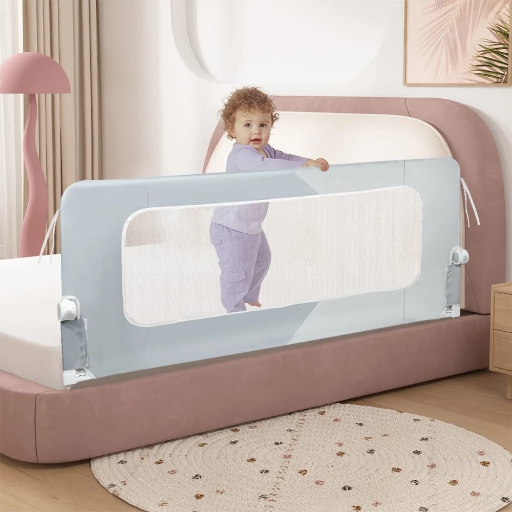 Rieles de cama para bebés y niños - Riel protector de cama de 150/180/200 cm - Protección contra caídas para camas infantiles, camas familiares -
