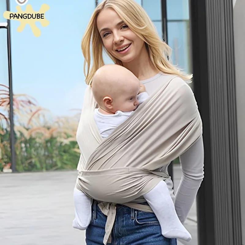 PANGDUBE Portabebés ergonómico con cabestrillo para bebé, cabestrillo de canguro de algodón suave para recién nacidos hasta 36 meses, cómodo