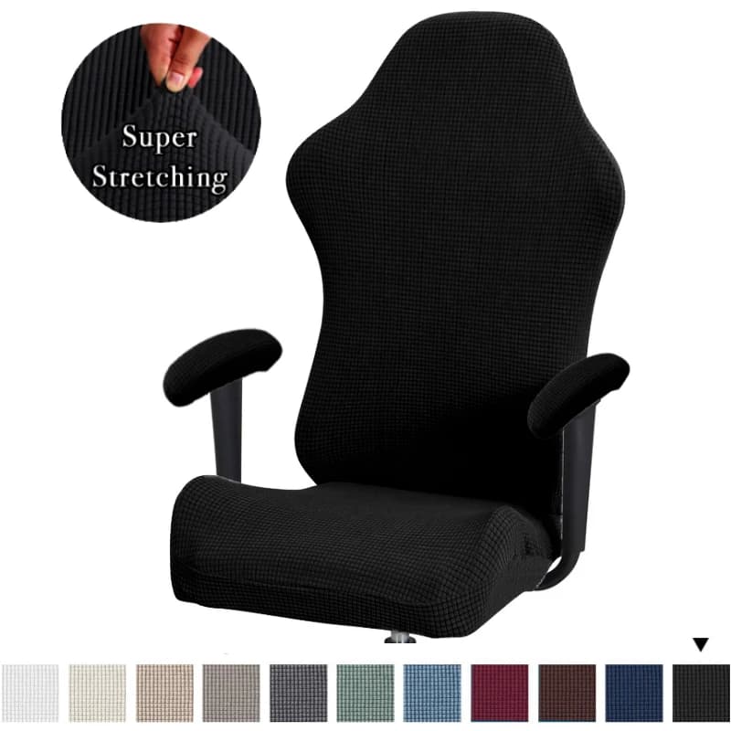 Fundas gruesas de Jacquard para silla de Juegos de ordenador de oficina, fundas elásticas de poliéster reclinables para silla de carreras