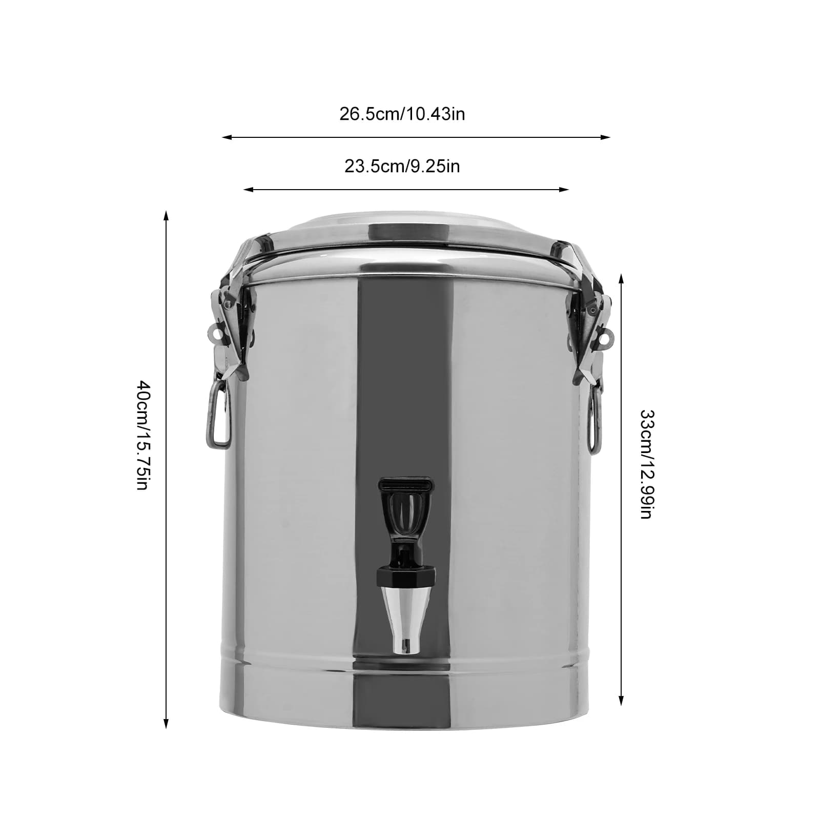 El más nuevo dispensador de bebidas térmicas de acero inoxidable de 14L con grifo, contenedor aislado para bebidas calientes y frías como café,