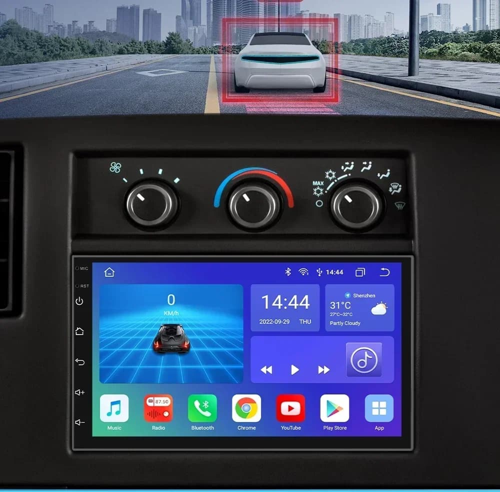 OSSURET-Radio con GPS para coche, reproductor Multimedia con Android, 2 Din, Universal, estéreo, 7 pulgadas, pantalla táctil