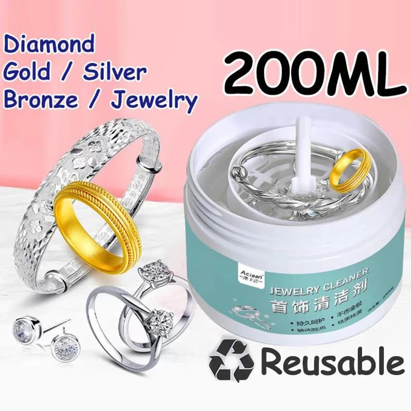 1/2/3 Uds limpiador de plata líquido 200g limpiador de joyas para oro Panlinis Ng limpiador de oro plateado para anillos pendientes reloj