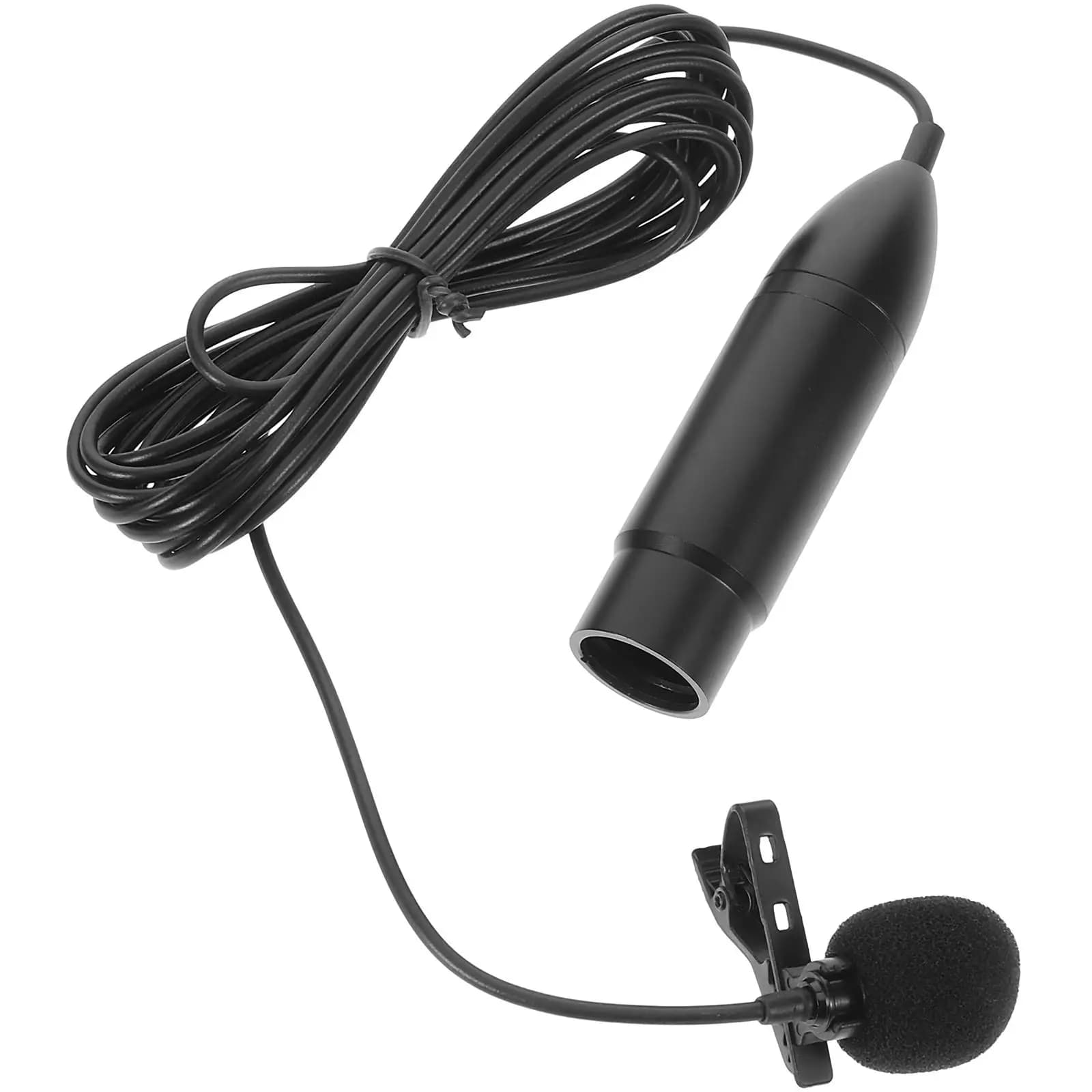 Micrófono Lavalier Profesional Portátil, 48V XLR, Interfaz de Tres Pines, Micrófono de Solapa, Accesorios de Audio y Video