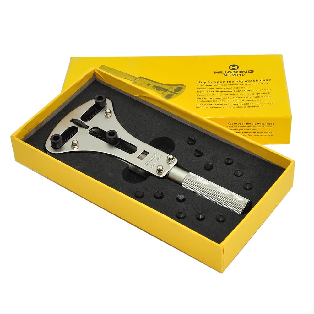 HX-herramienta impermeable para abrir la parte trasera del reloj, llave de extracción de la cubierta de la caja del reloj, tamaño de 3 clavijas