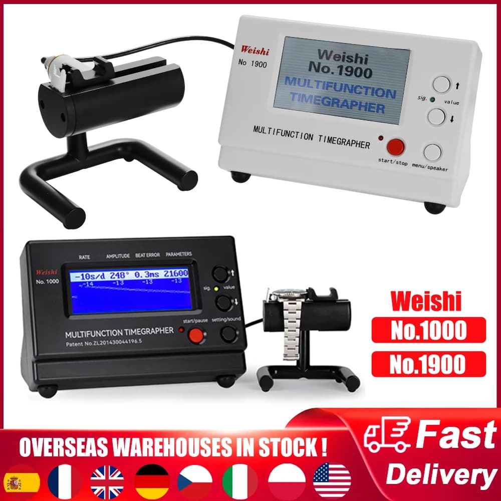 Weishi No.1000 No.1900 cronometraje probador de reloj mecánico de alta precisión calibrador de reloj profesional herramientas de reparación