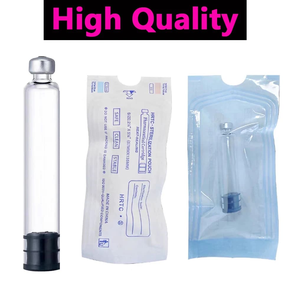 10/20 piezas cartuchos vacíos de 3ml botella de casete de embalaje individual para estética desechable