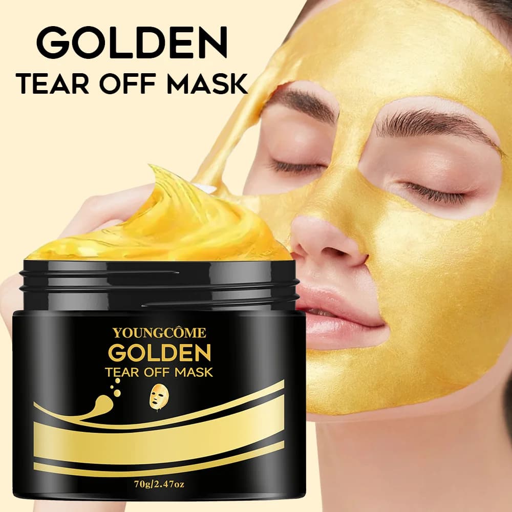 Mascarilla rasgable de oro de 24 quilates, limpieza profunda, elimina puntos negros, reafirmante, Control de aceite de la piel, blanqueamiento,