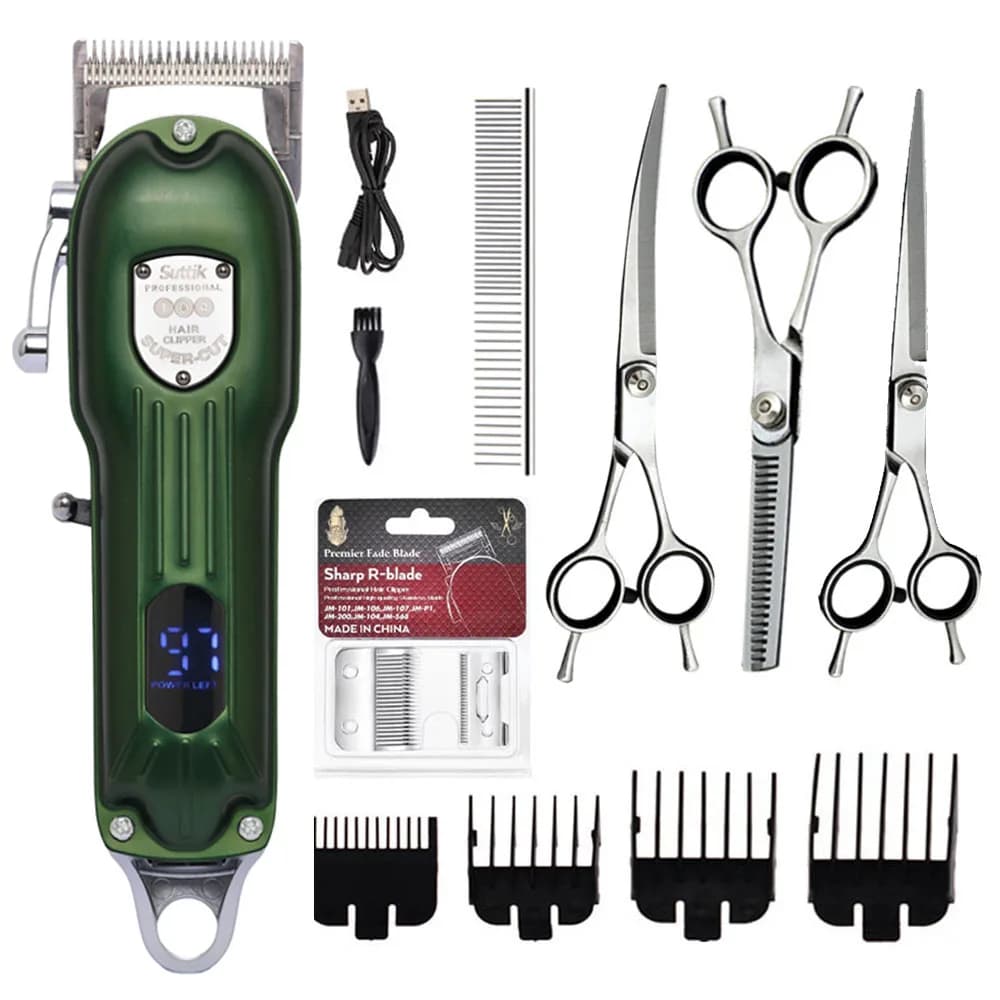 Cortadora de pelo profesional para perros, recortadora de mascotas recargable de Metal, afeitadora para gatos, máquina cortadora de mascotas, corte