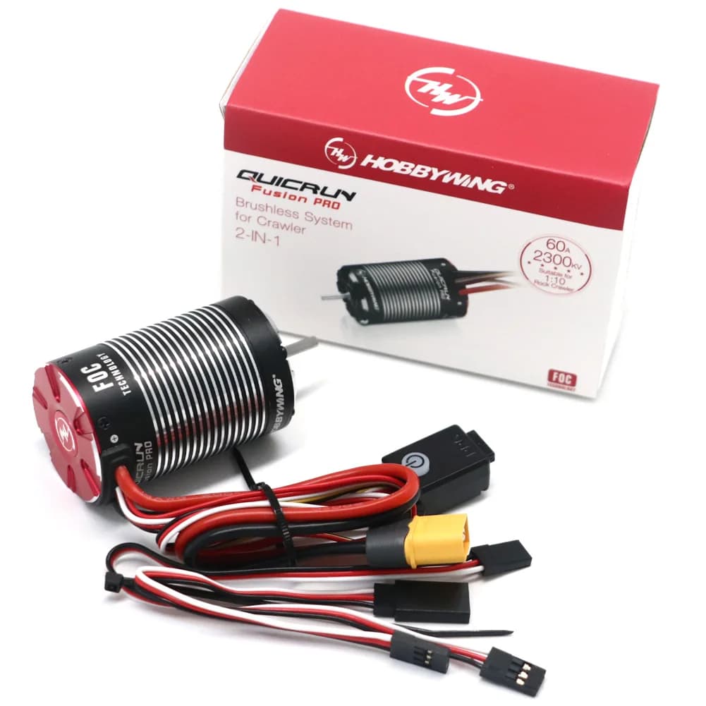 Piezas de coche RC Hobbywing Fusion 2 en 1 Motor sobre orugas controlador de velocidad ESC todo en uno XeRun 1800KV 2300KV caja de programa de tarjeta