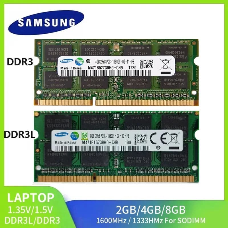 1/2 Uds SAMSUNG Notebook Memoria Ram DDR3L DDR3 Laptop RAM 8GB 4GB 2GB 1333Mhz 1600Mhz SO-DIMM PC3-10600 12800 1,3 V/1,5 V PC3 PC3L