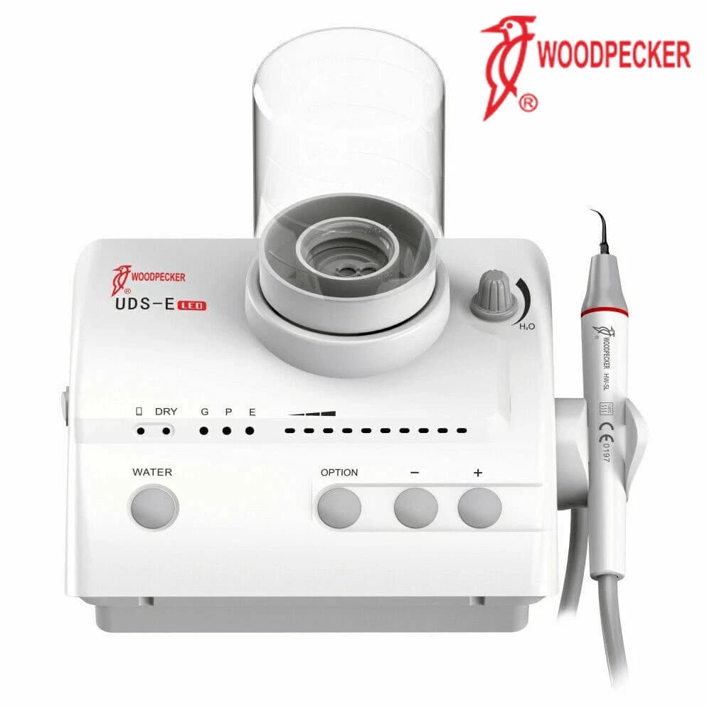 Escalador ultrasónico dental Woodpecker UDS-E LED, limpieza y eliminación de sarro, suministro automático de agua