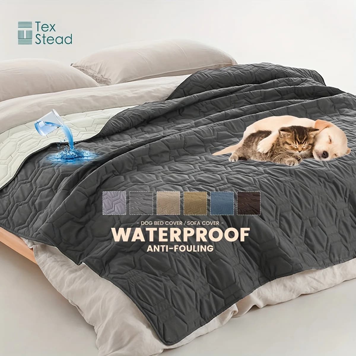1 funda de cama para perros y manta para mascotas, sofá, alfombrilla para cama para mascotas, protectores de colchón para incontinencia de coche,