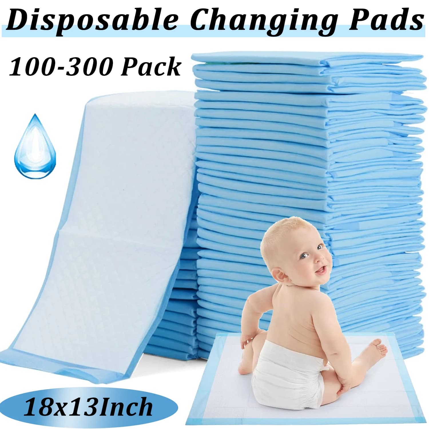 Cambiador desechable de 20 a 100 Uds., almohadillas para cambiar pañales de alta absorción, impermeables, a prueba de fugas, almohadillas