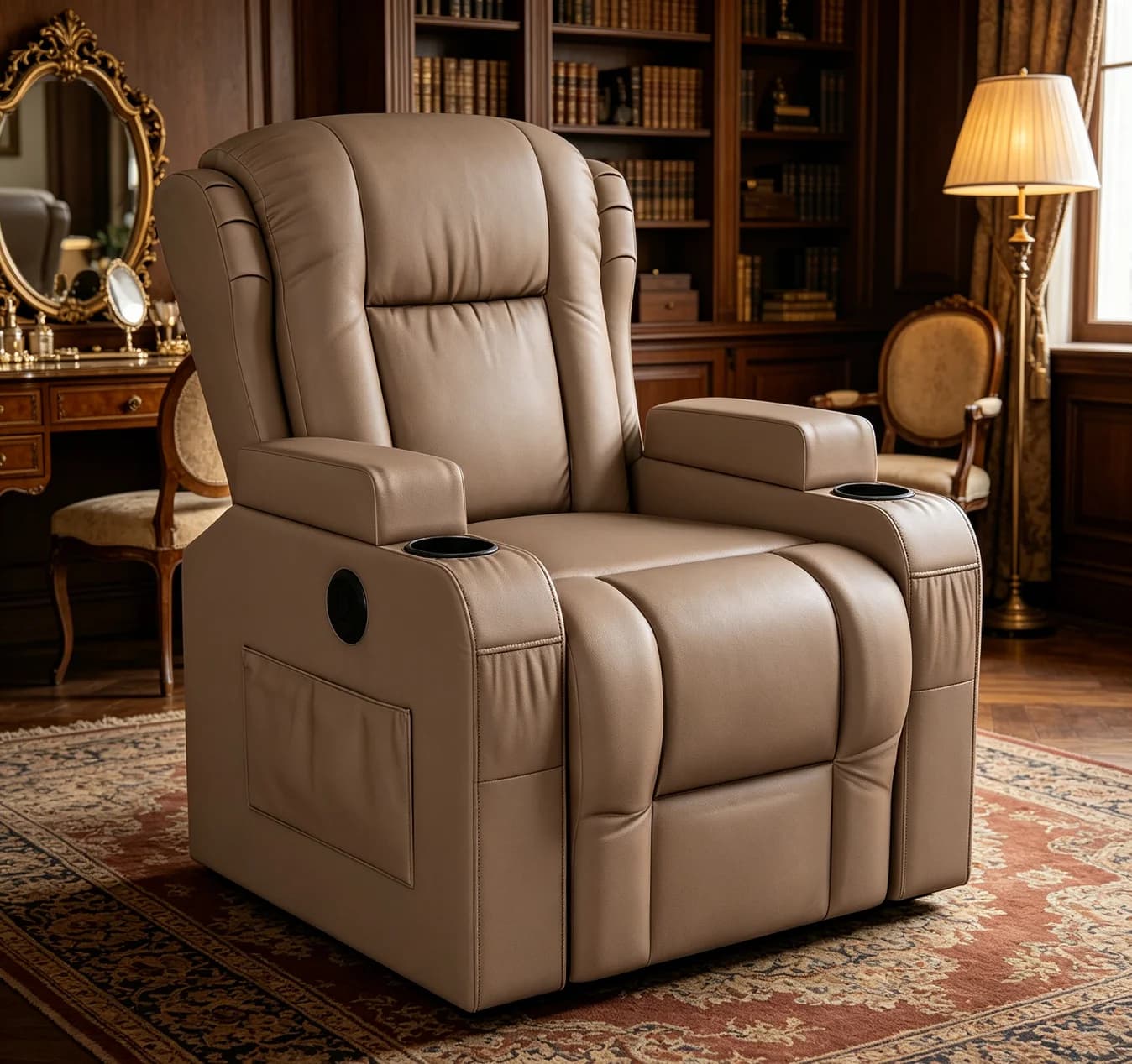 Sillón Rosahqnda con función de elevación eléctrica, respaldo y reposapiés, ajustables por separado, sillón reclinable con función de