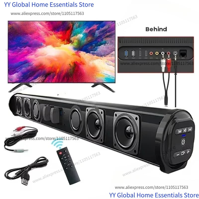 Sistema de barra de sonido Bluetooth inalámbrico, Supergraves, Estéreo envolvente con cable, TV económica para cine en casa, Desalle, BS10, BS28A,