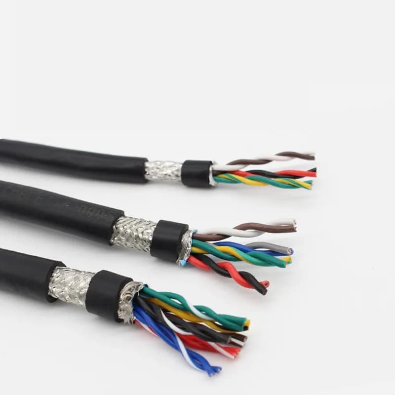 Cable blindado de par trenzado 2 4 6 8 10 12core 20 22 18 26 24awg 5 M Cable de Control suave de señal de comunicación con núcleo de cobre puro de
