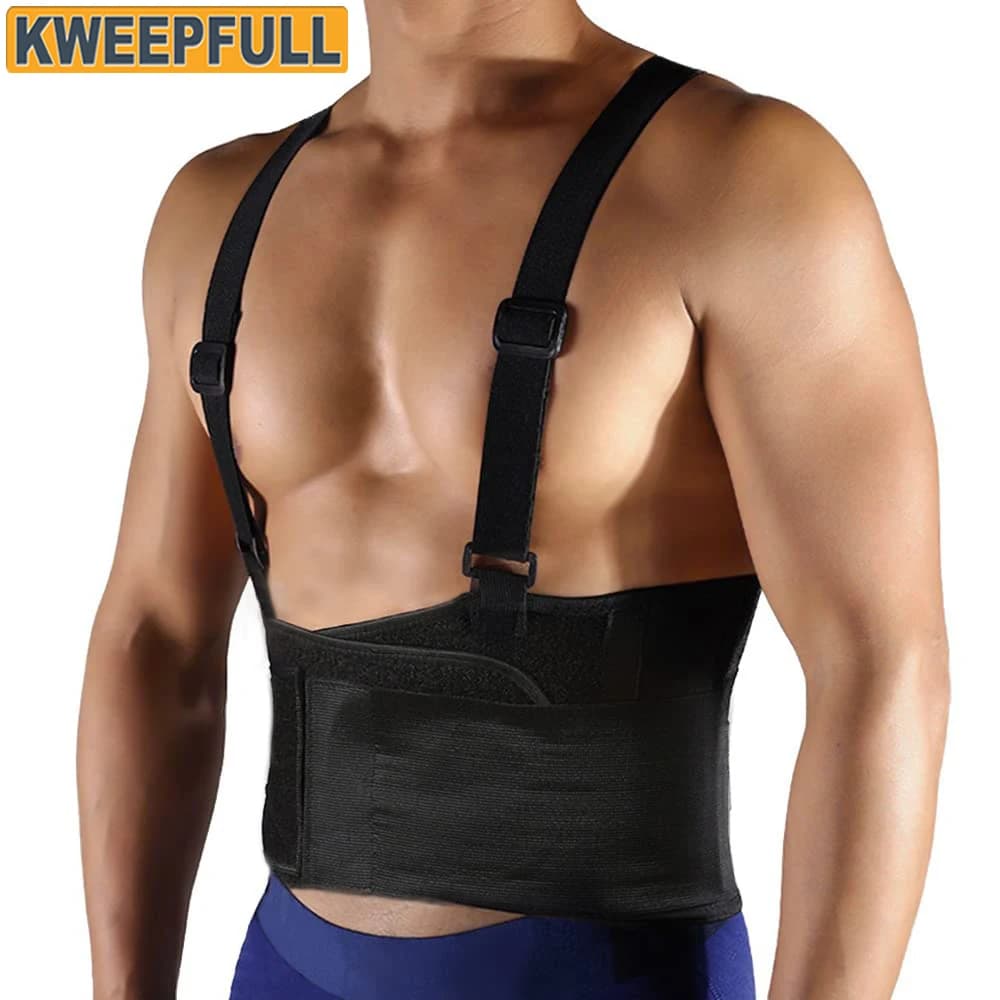 Cinturón de soporte Lumbar para la parte inferior de la espalda, correas ajustables, alivio del dolor de espalda, recuperación de lesiones, soporte