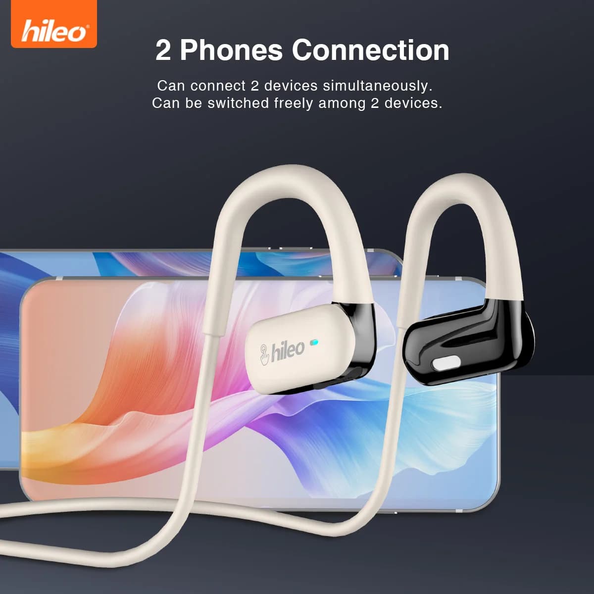 Hileo Hi77 auriculares Bluetooth auriculares inalámbricos Bluetooth 5,4 auriculares estéreo de alta fidelidad auriculares deportivos impermeables