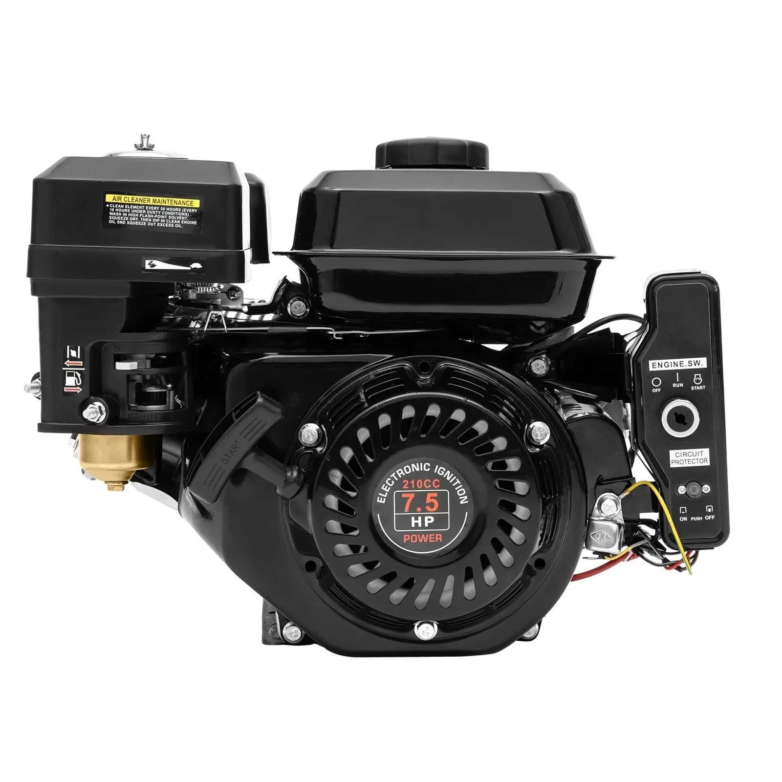 Motor de gasolina de 4 tiempos de 7,5 HP, 3KW, 210CC, arranque manual/eléctrico, OHV, Motor de Gas de refrigeración por aire para compresores Go