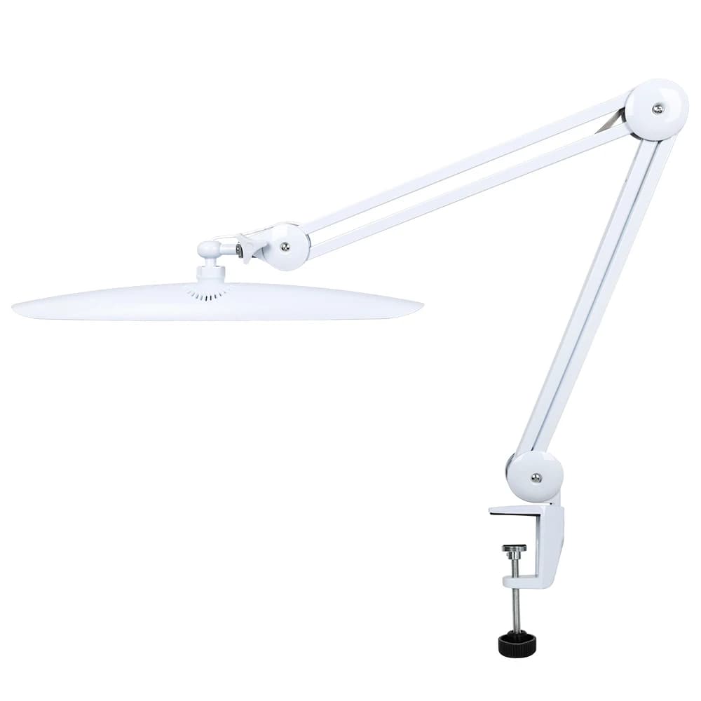 Lámpara LED de escritorio para tareas, lámpara de extensiones de pestañas con brazo oscilante de Metal de 19 pulgadas, 117 Uds. LED para
