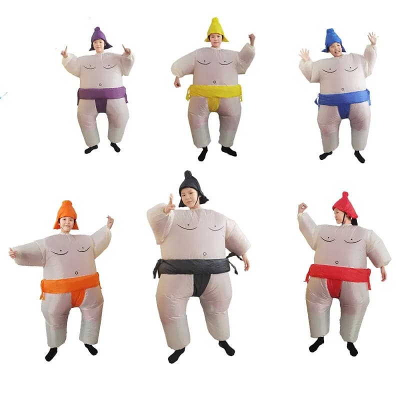 Disfraz de luchador de sumo, traje inflable, traje inflable, vestido de fiesta Cosplay para niños y adultos, novedad de 2023