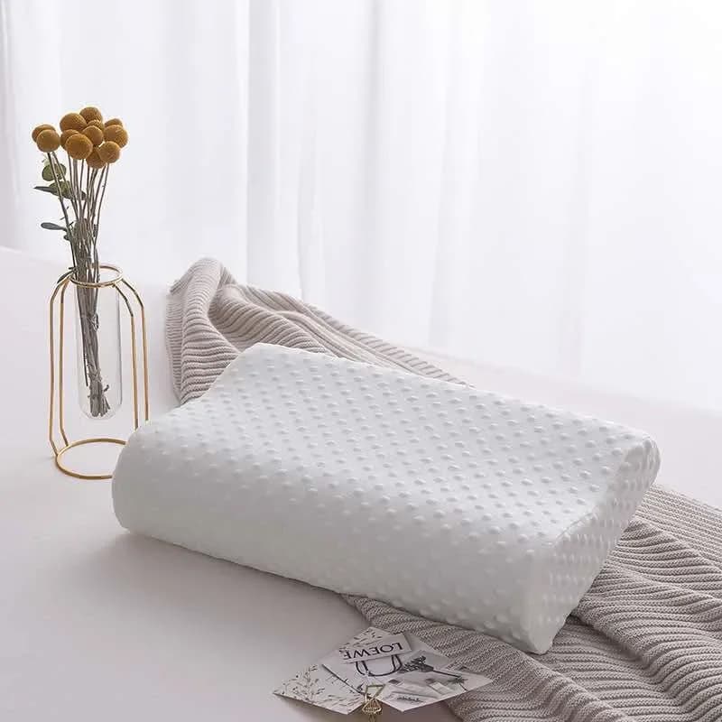 Almohada larga de espuma viscoelástica, almohada de cama, protección del cuello, almohada de maternidad en forma de rebote lento para dormir,