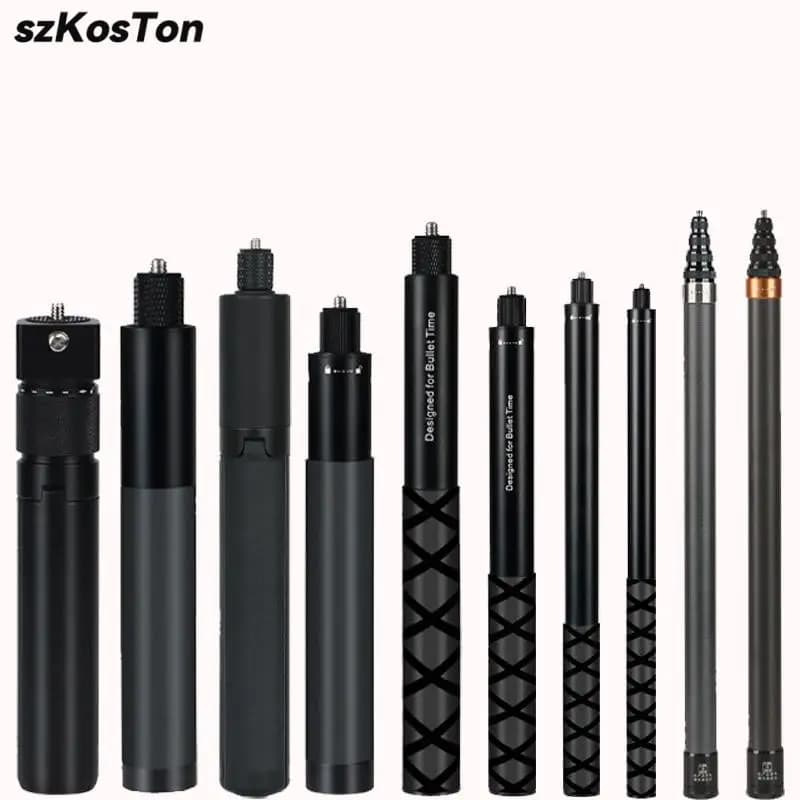 Palo de Selfie Invisible para Go Pro 13 12 11 10 9 8 Insta 360 X5 X4 X3 DJI 1/4 ", monopié extendido, accesorios para cámaras deportivas