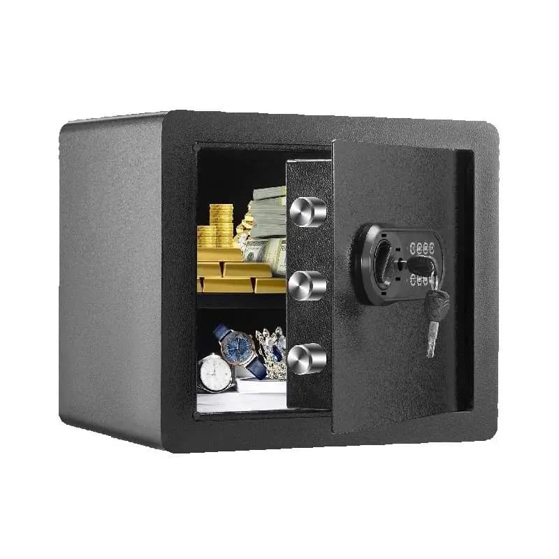 SucceBuy caja de seguridad electrónica de ajuste cúbico 1,2/0,5 con acceso Digital y llaves de anulación para dinero, pistola, documento de
