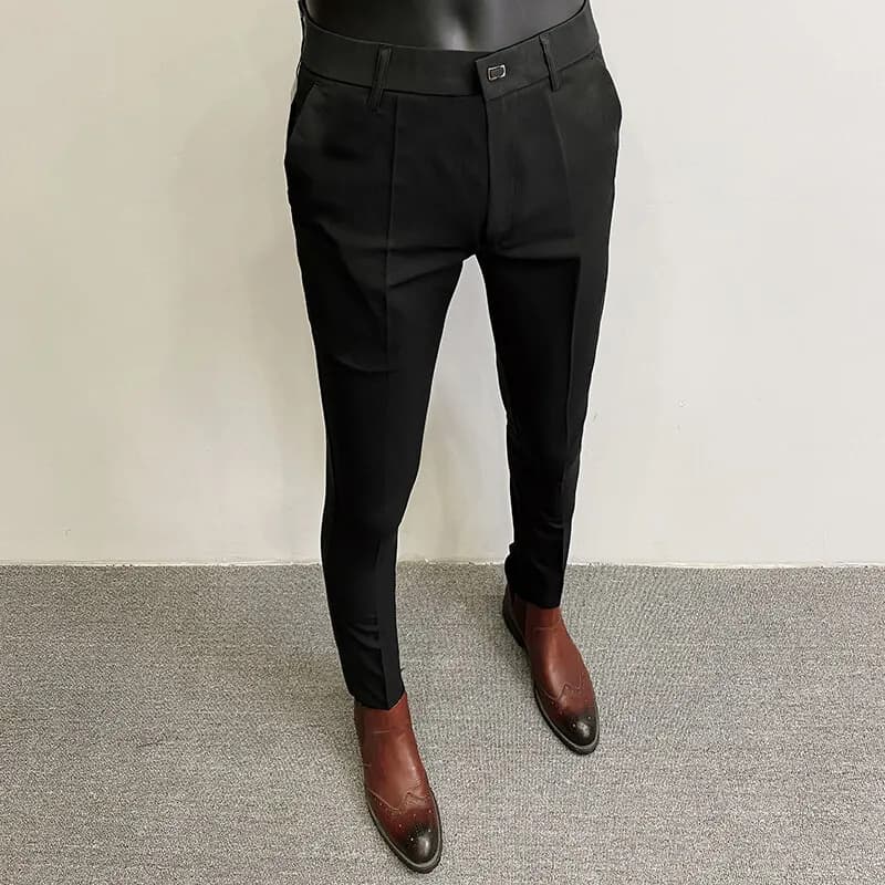 Pantalones de traje para Hombre, Pantalone de vestir para Hombre, pantalones formales ajustados elásticos, Calça Masculina, pantalones casuales de