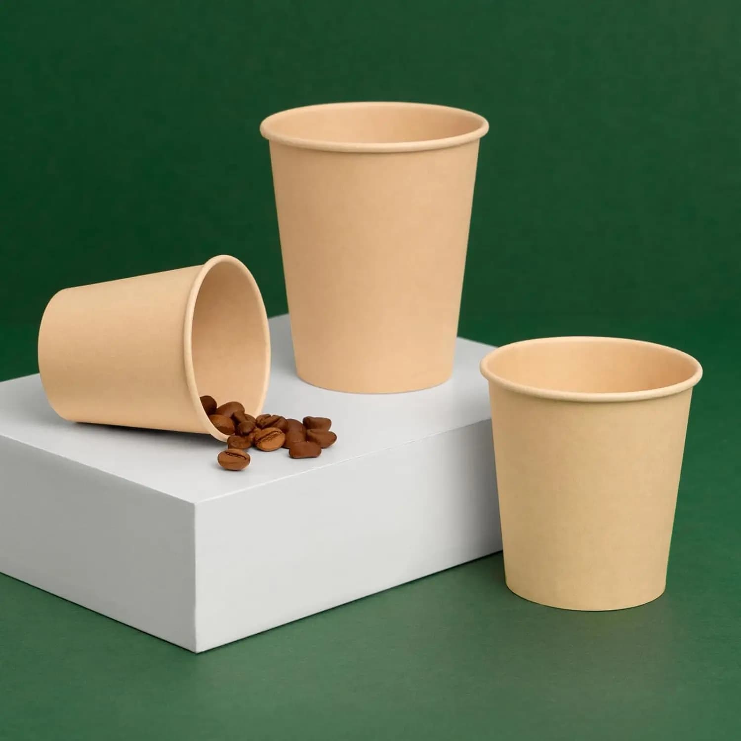 C.A | Vasos de Cartón Kraft para Café ☕ | Desechables | Resistentes a Bebidas Calientes y Frías