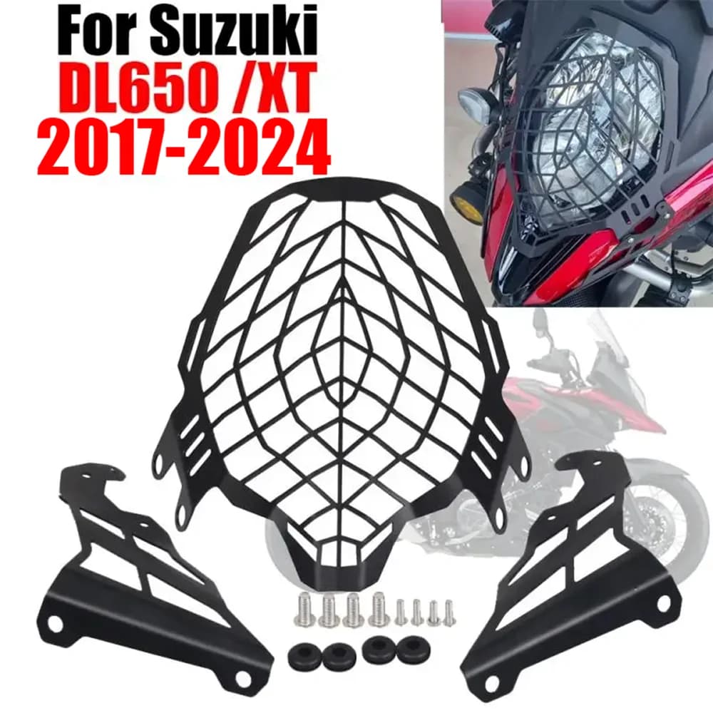 Protector de faros delanteros para SUZUKI v-strom DL650 XT Vstrom DL 650 650XT 2017 - 2024 2023, accesorios, cubierta de protección de rejillas