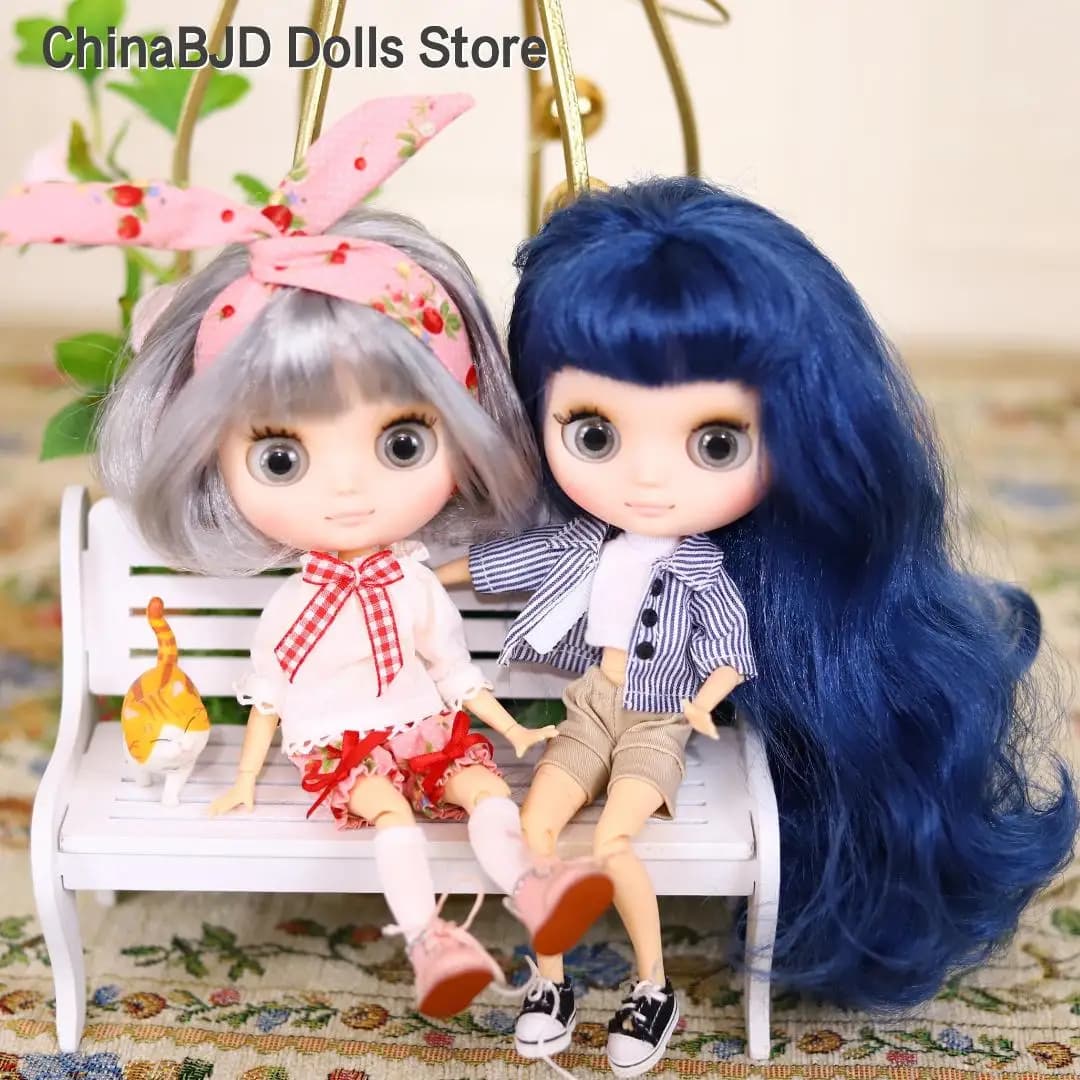 ICY DBS-Muñeca Blyth Middie, cuerpo articulado de 20CM, muñeca desnuda personalizada o conjunto completo que incluye ropa y zapatos, juguete DIY,