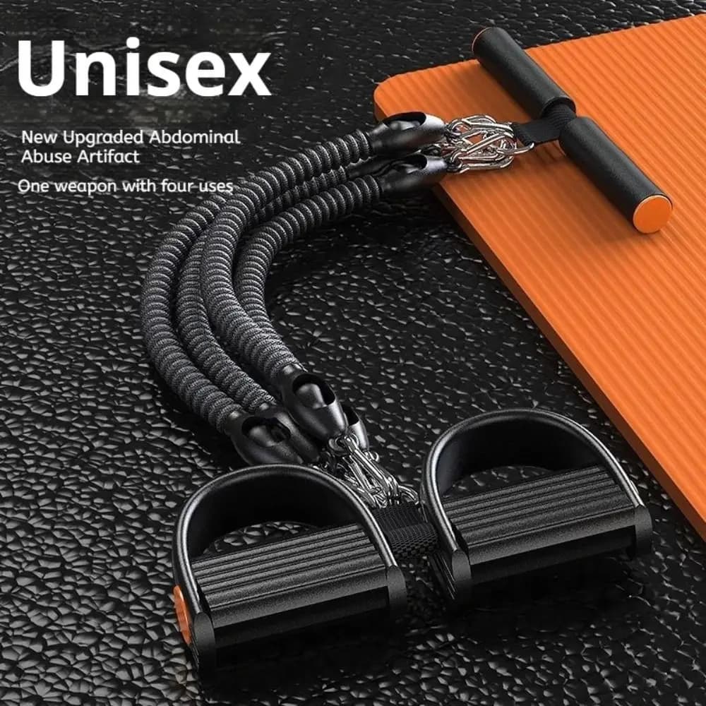 Entrenador de abdominales con Pedal de 2/3/4 hebras, cuerda de tensión de Pedal de alta resistencia de 50/75/100 libras, multifunción antideslizante