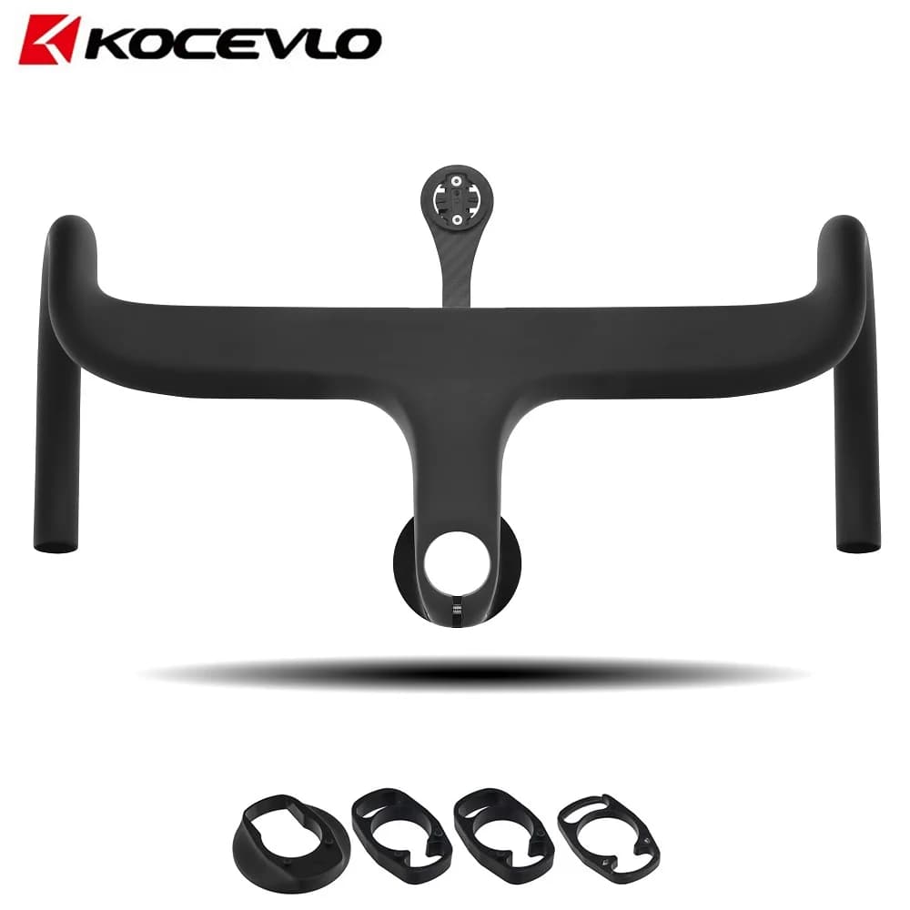 Manillar de Bicicleta de Carretera KOCEVLO R03, Manillar de Bicicleta de Carbono Integrado con Espaciadores