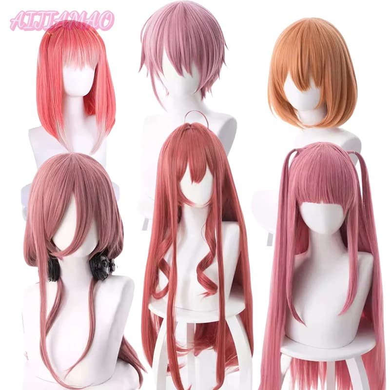 Nakano Yotsuba Nakano Itsuki Nakano Nino Ichika Nakano Miku Nakano Cosplay peluca pelo sintético resistente al calor + gorro de peluca