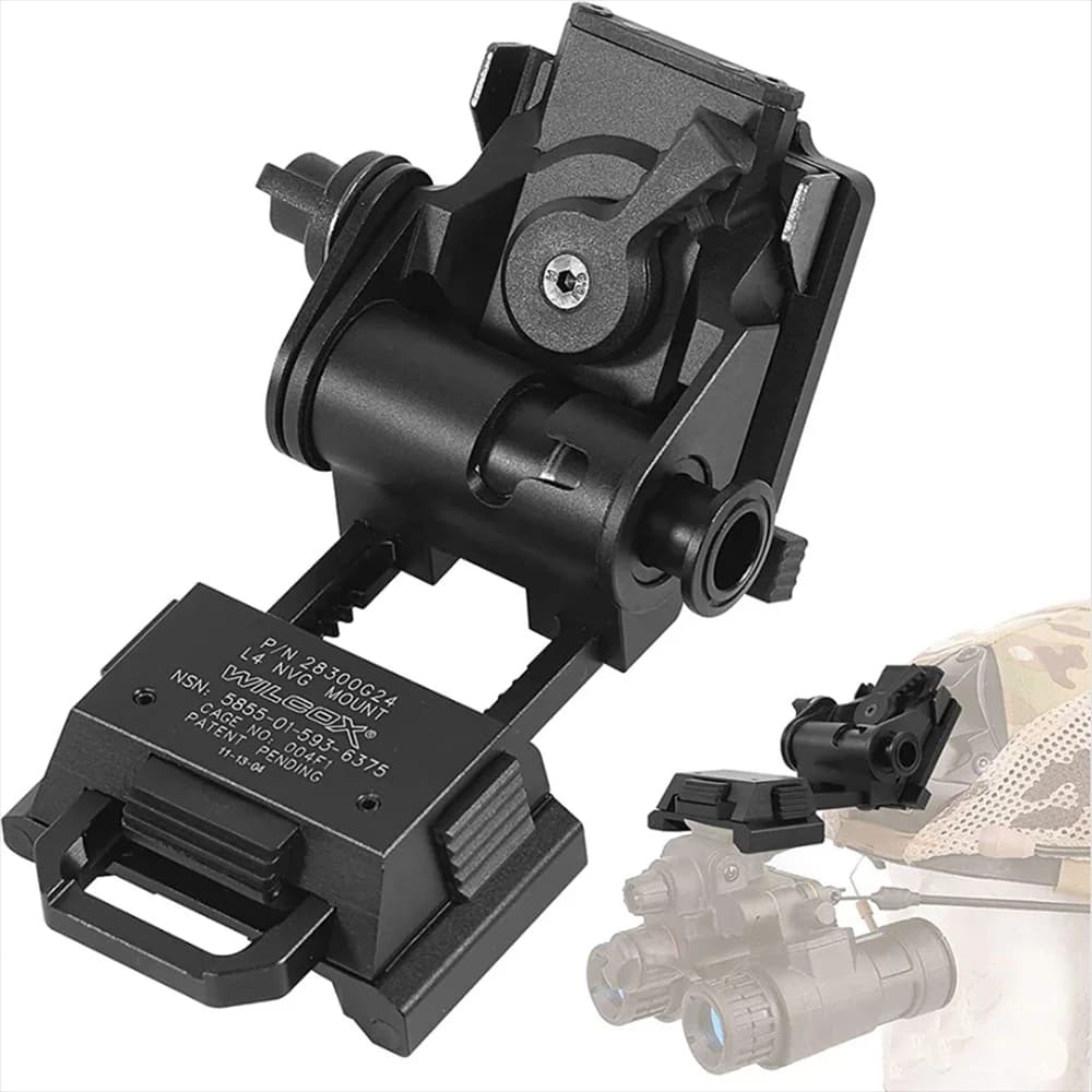 BOOIU casco táctico soporte de visión nocturna para L4G24 PVS15/18 soporte de gafas de Metal NVG soporte para casco accesorios de combate